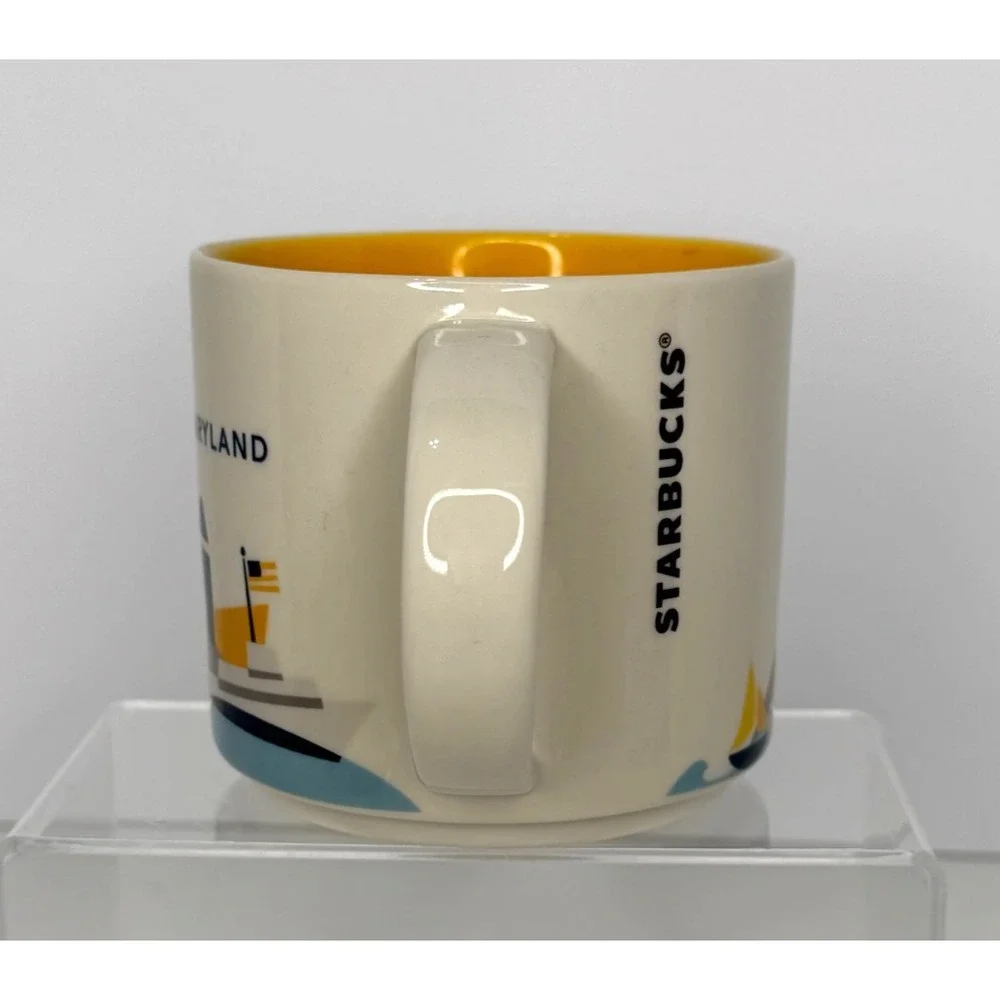 Starbucks Maryland You Are Here Collection 2016 14 oz Coffee Mug MD Yellow